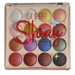 Trusa de farduri SEVENCOOL Super Diamond Shiny cu 16 culori Nr. 6608A-01+ 1 Pensula de Make-up Cadou 